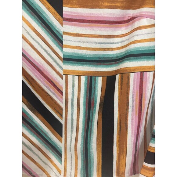 Jealous Tomato Striped Long Sleeve Blouse S‎ Multicolor Polyester Round Neck - Picture 3 of 7